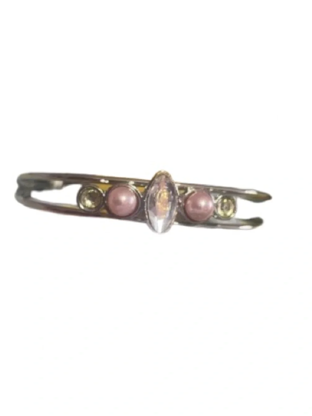 Silver and Pink Bracelet